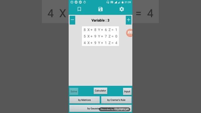 Matrix Calculator - Gaussian Elimination - Cramer's Rule - Android App смотреть онлайн