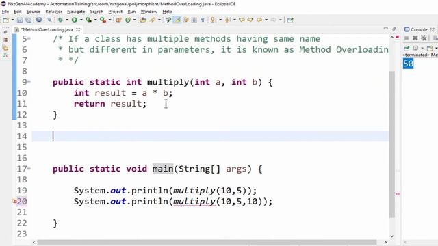 Java for Selenium : 30. Polymorphism | Method Overloading | Code Implementation |Usage |OOPS Concep смотреть онлайн