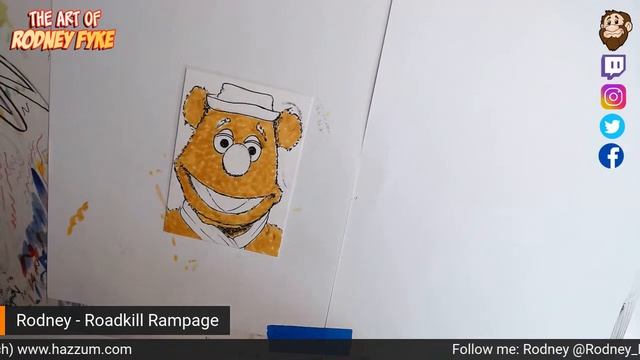 The Muppets, Fozzy Bear sketch card. смотреть онлайн