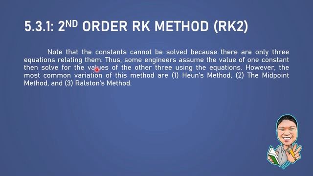 5.3.1.1: 2nd Order Runge-Kutta Method (Part 1) смотреть онлайн