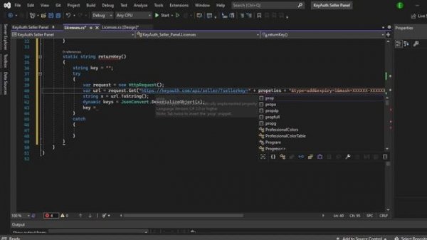 How to show generated key, using KeyAuth Seller API