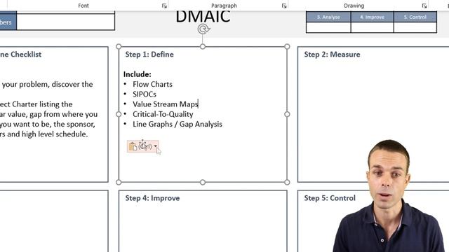 Making a Six Sigma DMAIC on a page in PowerPoint смотреть онлайн