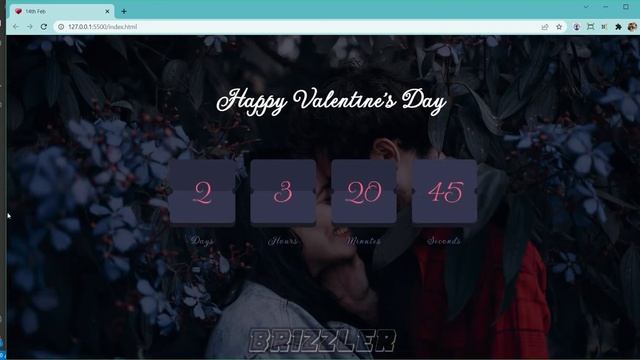 Valentine's Day Countdown using HTML CSS JavaScript with Source Code and live site | смотреть онлайн