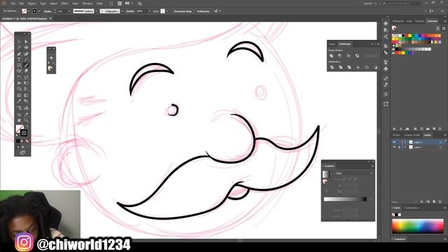 How to SKETCH Like Me ( ADOBE ILLUSTRATOR )Tutorial смотреть онлайн