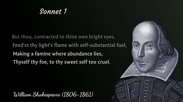 Sonnet 1 - William Shakespeare