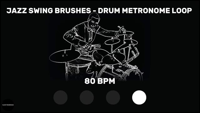 Jazz Swing Brushes | Drum Metronome Loop | 80 BPM смотреть онлайн