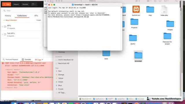 #14 Laravel API Tutorial | Laravel API Authentication (II) | Without Passport | User Register API смотреть онлайн