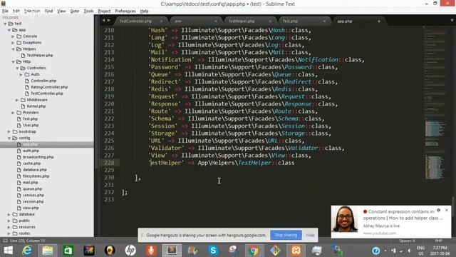 Constant expression contains invalid operations | How to add helper class in Laravel смотреть онлайн