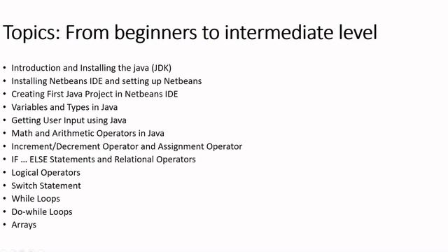 Java Programming Tutorial An overview of the topics 1 смотреть онлайн