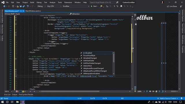 C# WPF Design UI - Custom Scrollbar смотреть онлайн