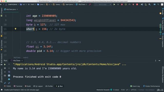 10 Char Byte and Short Types in Java [ Android Development Masterclass] смотреть онлайн
