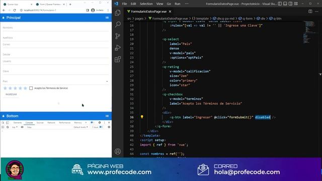Crea tu proyecto en Quasar - #06 Forms смотреть онлайн