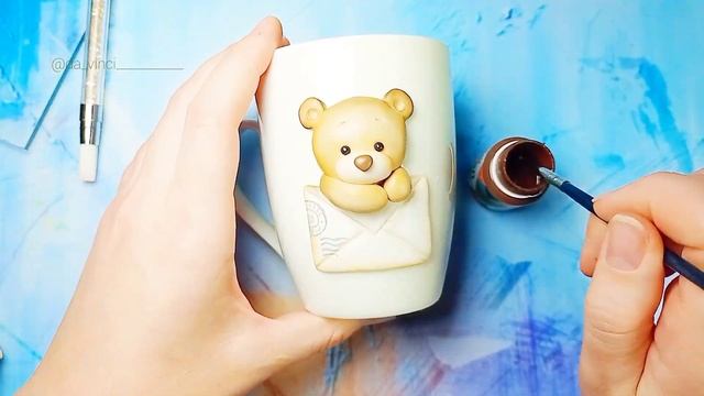 Мишка из полимерной глины | как слепить медвежонка | день святого Валентина | полимерная глина смотреть онлайн