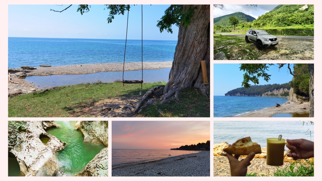 На Дастере с караваном в Абхазии. Часть 3: кемпинг, Амбара, пляжи за Мачарой, Ольгинские водопады. смотреть онлайн