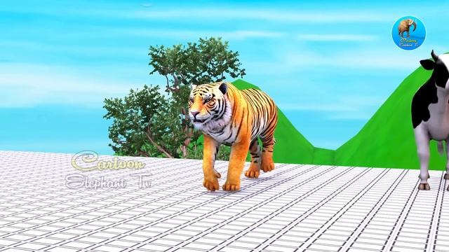Cow Mammoth Elephant Tiger Gorilla Guess The Right Door ESCAPE ROOM CHALLENGE Animals Tire Game смотреть онлайн