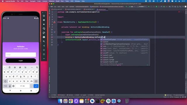 Criando Bottom Sheet Modal no Android Studio - Kotlin смотреть онлайн