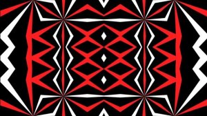 Футаж HD. Зацикленный, красный орнамент в этническом стиле. Черный фон