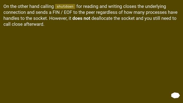 socket.shutdown vs socket.close смотреть онлайн