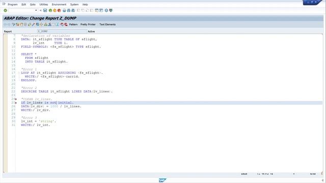 Sap Dump Anlysis - Runtime Error - Examples [english] смотреть онлайн