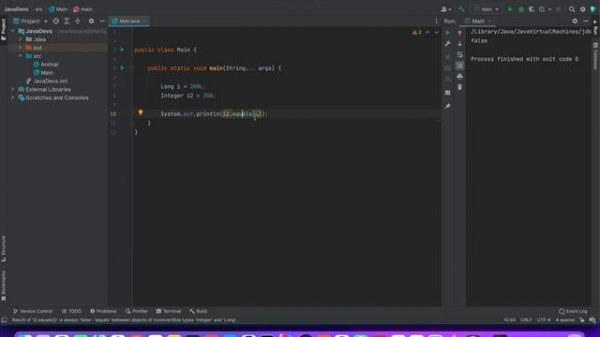 Wrapper Classes Equals method