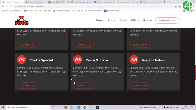 Responsive Food And Restaurant Website Using Bootstrap 5 | Bootstrap 5 Responsive Website Design смотреть онлайн