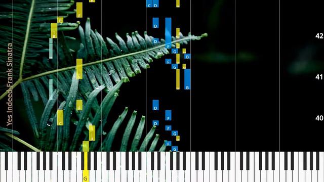 🎹Yes Indeed, Chord & Lyrics, Frank Sinatra, Synthesia Piano смотреть онлайн