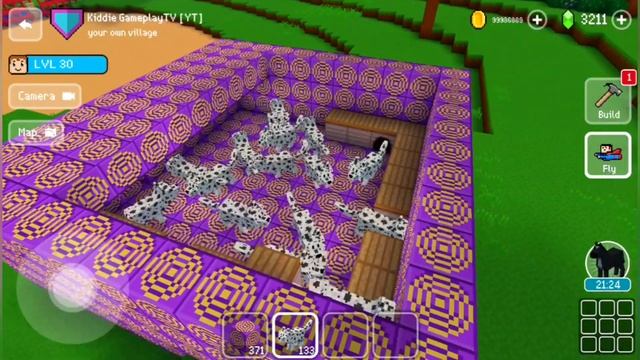 Dalmatian In Trampoline House | Block Craft: 3D Building Simulator Games For Free | Gameplay 96