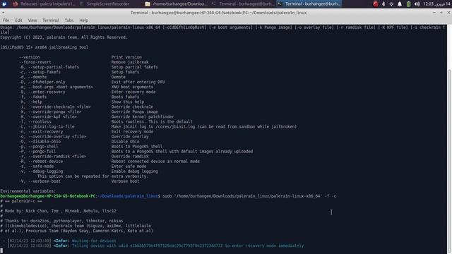 Palera1n-C Jailbreak iOS 16.3.1/16.7.1/15.7.9 | Palera1n iOS 16.3.1/16.7.1/15.7.9 | Palera1n-C Linu смотреть онлайн