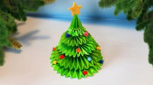 Объемная ЁЛКА из бумаги своими руками