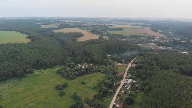 Дугна, Калужская область, облет по кругу, июль 2019 г. смотреть онлайн