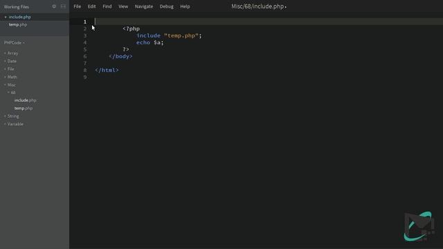 68 - PHP Misc Function - Inculde files, Require смотреть онлайн