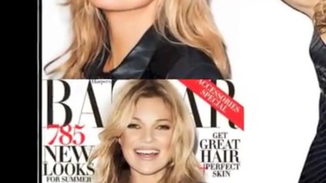 On the cover of Harper's Bazar magazine, May 2014 is Kate Moss смотреть онлайн