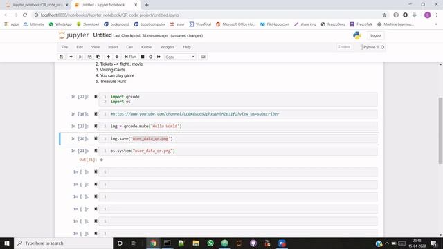 Generate QR code from text using Python | QRcode library | in Hindi | Part - 1 смотреть онлайн