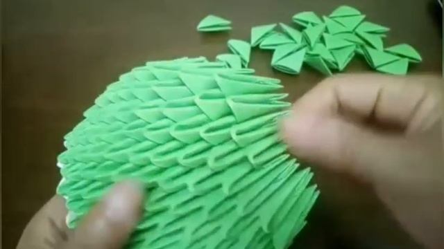3D Origami Chicken / 3D origami green chicken tutorial смотреть онлайн