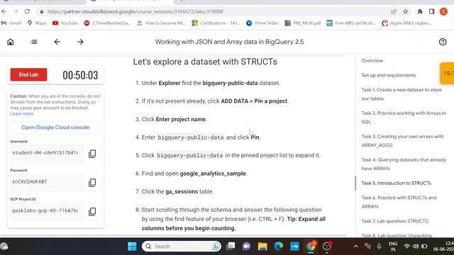 Working with JSON and Array data in BigQuery 2.5 | Google Cloud Platform| GCP Data Engineer смотреть онлайн