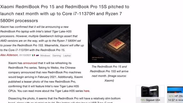 Xiaomi RedmiBook Pro 15, RedmiBook Pro 15S Core i7-11370H and Ryzen 7 5800H processors смотреть онлайн