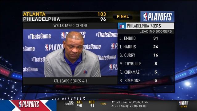 Doc Rivers Postgame Interview - Game 7 - Hawks vs 76ers | 2021 NBA Playoffs смотреть онлайн