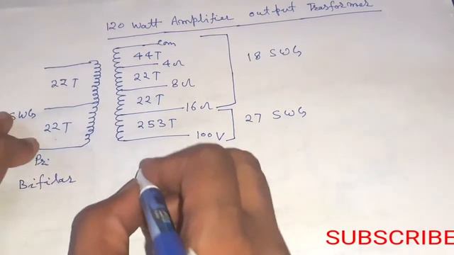 Audio output transformer | 120 watt winding data | output transformer| audio transformer part-5 смотреть онлайн