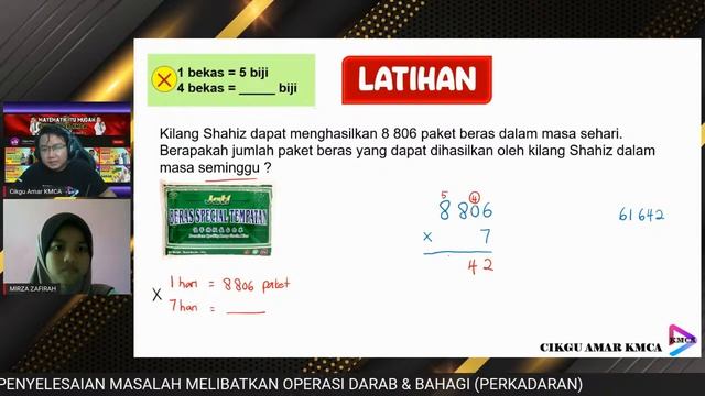 (Perkadaran) Penyelesaian Masalah Darab & Bahagi (Kelas LIVE Percuma KMCA) - Tahun 3,4, 5 & 6 смотреть онлайн