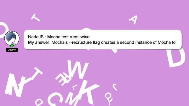 NodeJS : Mocha test runs twice смотреть онлайн