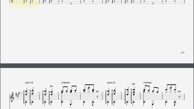 HUNGARIAN DANCE nº 5 (SCORE) - Johannes BRAHMS - GUITAR TABS смотреть онлайн