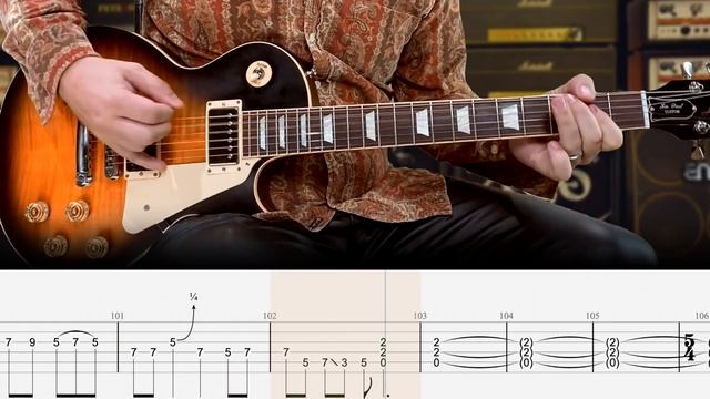 Black Dog - Led Zeppelin (Табулатура) Guitar Tutorial TABS смотреть онлайн