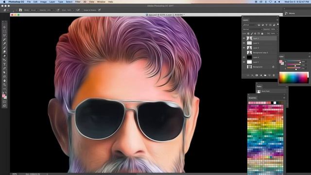 JAGAPATHI BABU | Digital Painting in Photoshop | Click For Tricks 21 смотреть онлайн