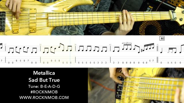 How to play - Metallica - Sad But True (ROCKNMOB BASS GUITAR) смотреть онлайн
