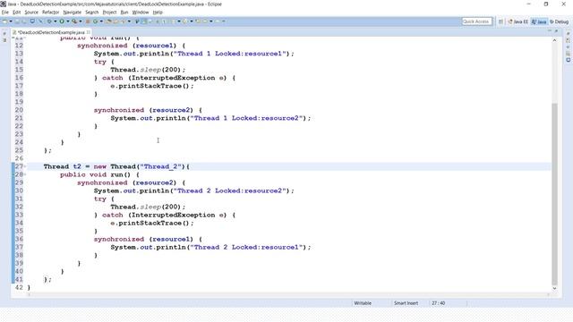 How would you produce/Simulate DeadLock in Java?||Write a program to create deadlock in java? смотреть онлайн