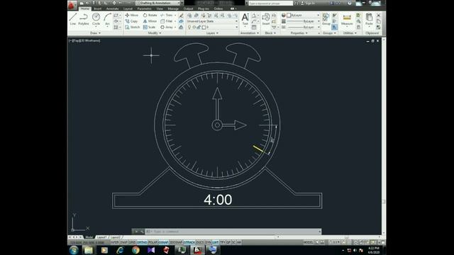 AutoCAD #6 ( Rotate command Part 1 ) смотреть онлайн
