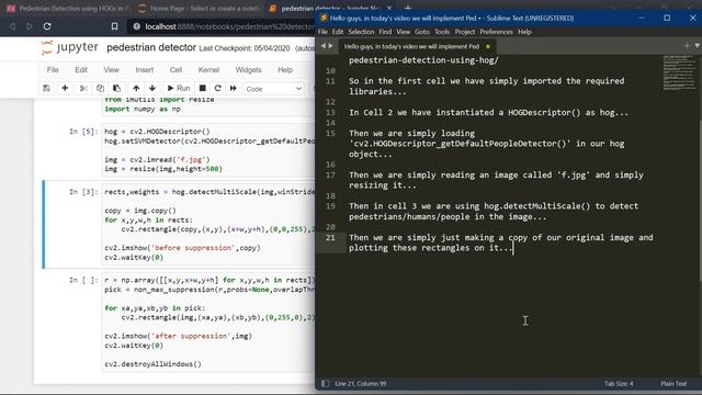 Pedestrian Detection using HOGs in Python - Easy ML Project - with source code смотреть онлайн
