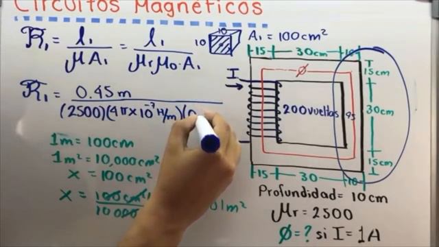 ✅CIRCUITOS MAGNÉTICOS (Ejemplo 1) [𝙋𝙖𝙨𝙤 𝙖 𝙋𝙖𝙨𝙤 💯😎🫵| MÁQUINAS ELÉCTRICAS