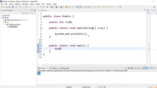 What is Static Variable in Java смотреть онлайн