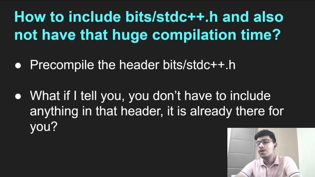 bits/stdc++.h | What is it? | Why is it slow? | How to Precompile? | #CompetitiveProgramming #C++ смотреть онлайн